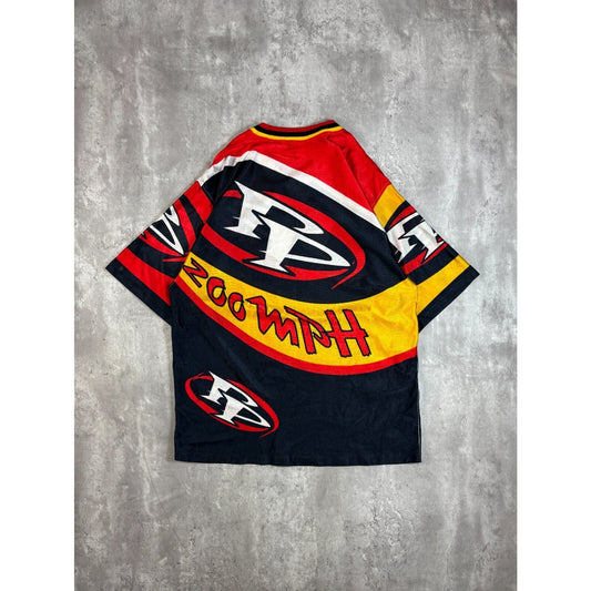 Vintage PP Racing Zoomph Short Sleeve All Over Print Motorcross Jersey Size XL