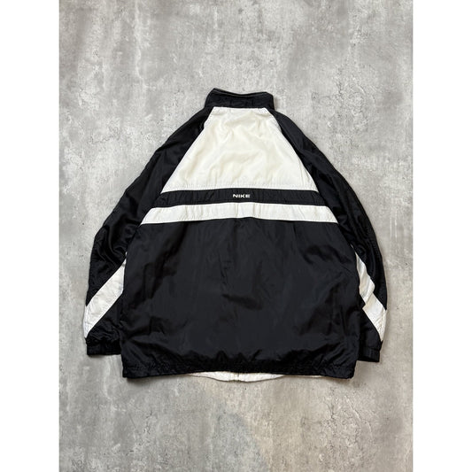 Vintage 90s Nike Graphic Swoosh Nylon Two Tone Windbreaker Jacket Size XL YOUTH
