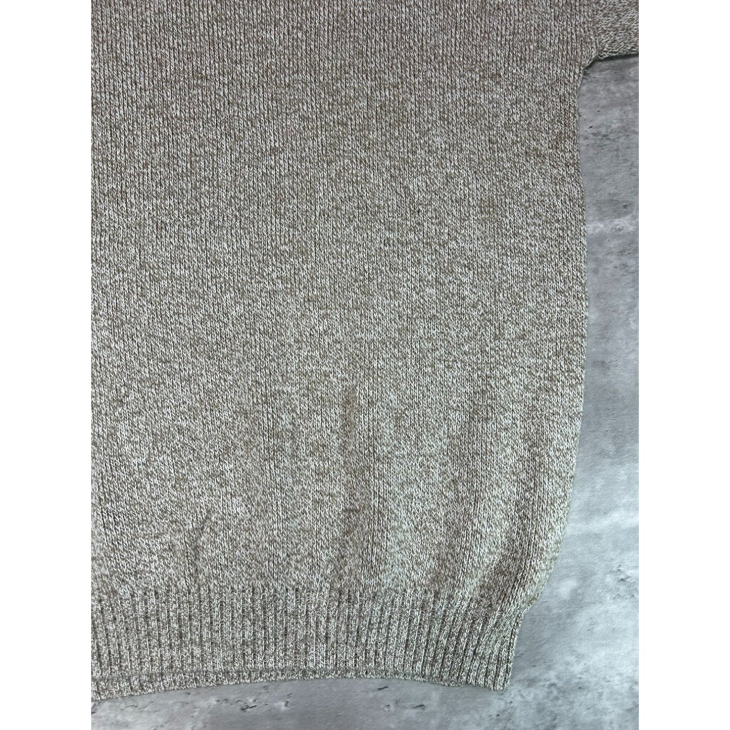 Croft And Barrow Diamond Print Earth Tones Pullover Ribbed Sweater Size Large