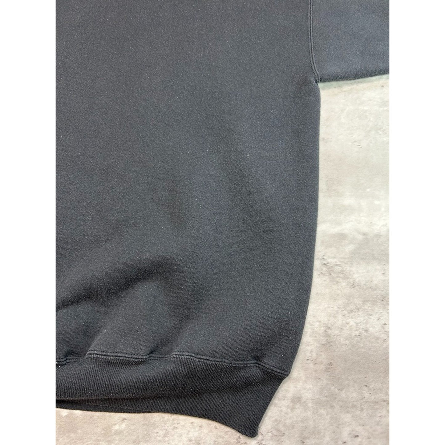 Vintage 90s Hanes Blank Pullover Crewneck Sweatshirt Size Large Black