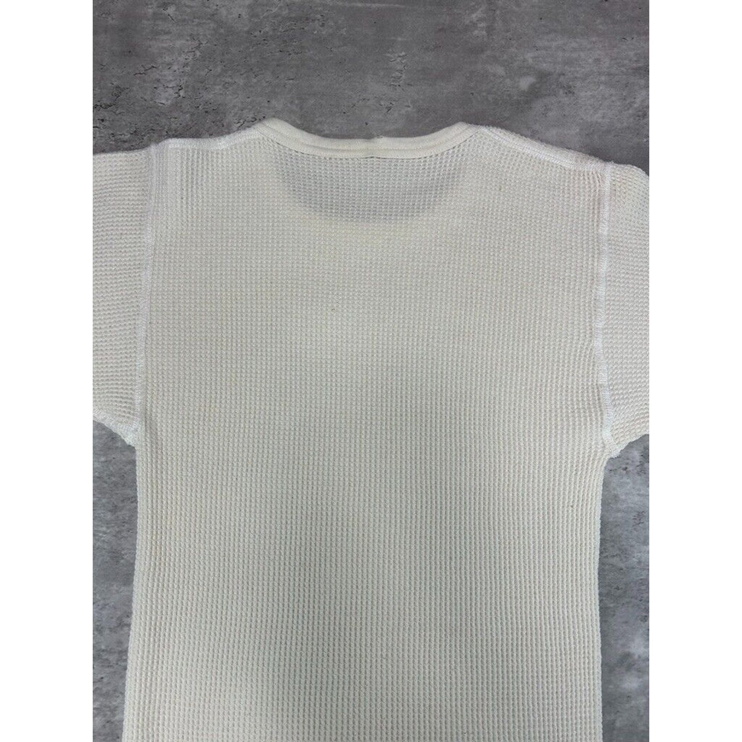 Vintage 1970s Blank Thermal Print Long Sleeve T-Shirt Size Medium Tall