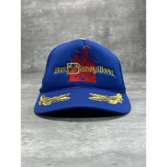 VTG 80s Walt Disney World Embroidered Scrambled Eggs Trucker Snapback Hat OSFA