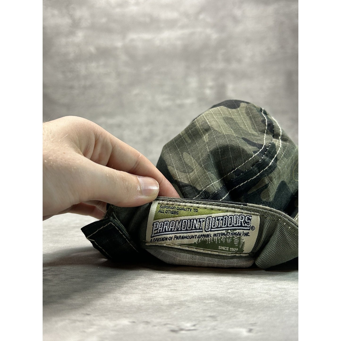 Vintage Budweiser Camo Cursive Spellout Army Hat OSFA