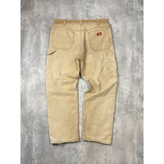 Vintage Dickies Canvas Workwear Carpenter Pants Size 37 Beige