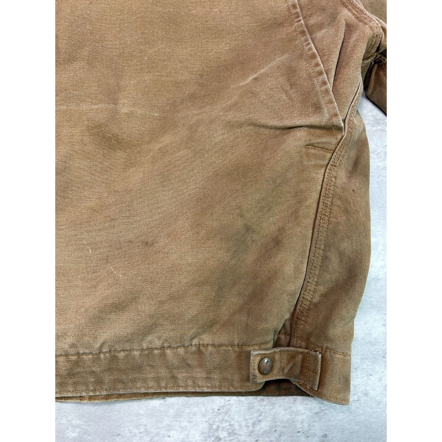 Vintage Carhartt Blanket Lined Canvas Workwear Detroit Jacket Size XL J97 BRN