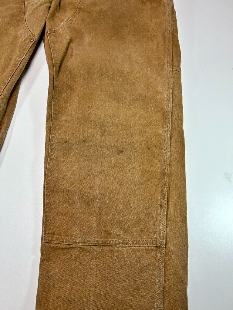 Vintage Carhartt Canvas Workwear Double Knee Carpenter Pants Size 35