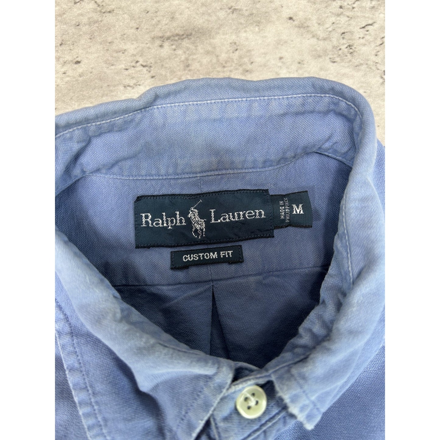Vintage Polo Ralph Lauren Embroidered Pony Long Sleeve Button Up Shirt Sz Medium