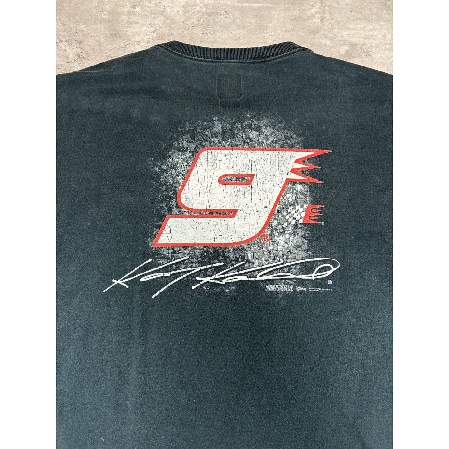 Kasey Kahne #9 Nascar Budweiser Portrait Graphic T-Shirt Size 2XL Black