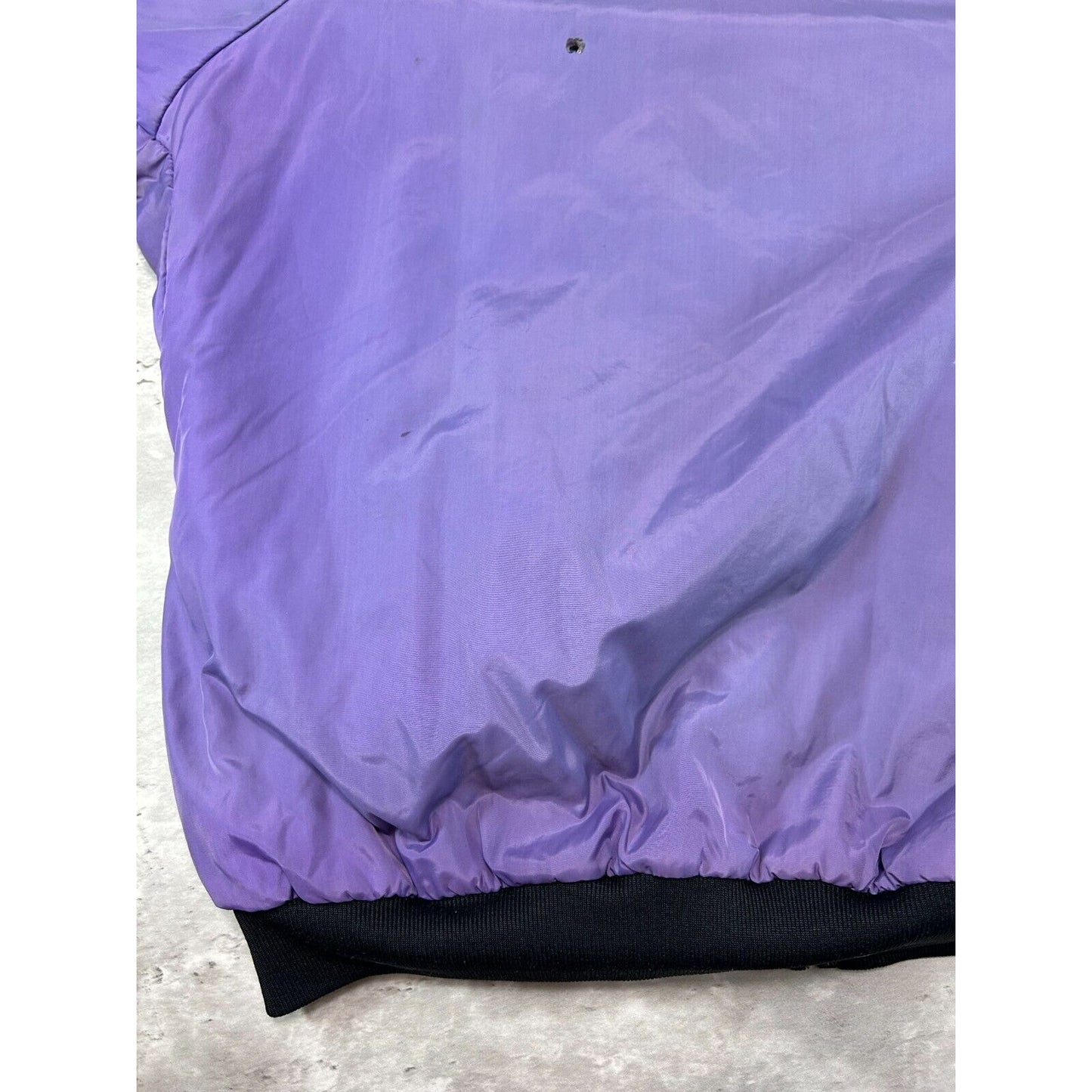 Vintage Columbia Reversible Nylon Full Zip Bomber Jacket Size Large Black
