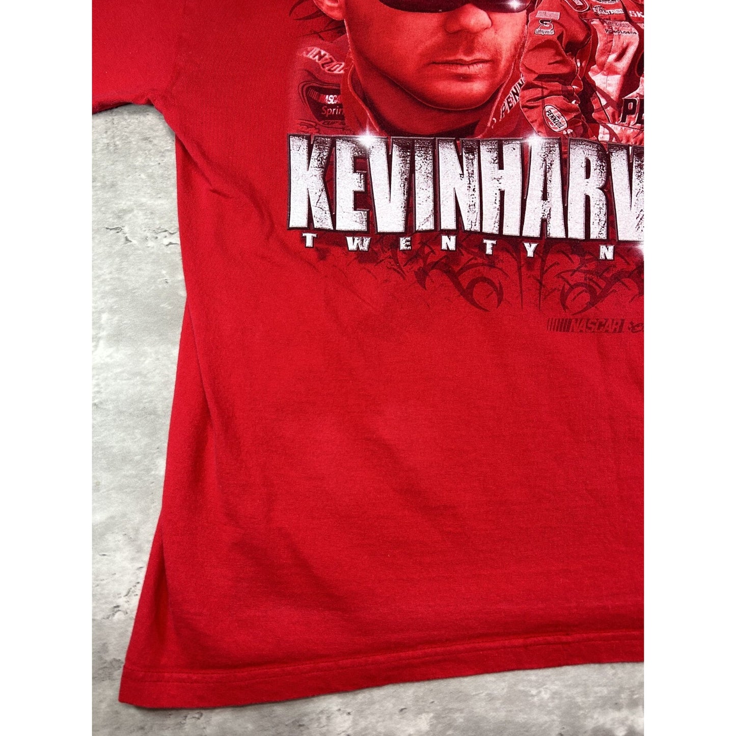 Kevin Harvick #29 Nascar Graphic Spell Out Long Sleeve T-Shirt Size XL Red