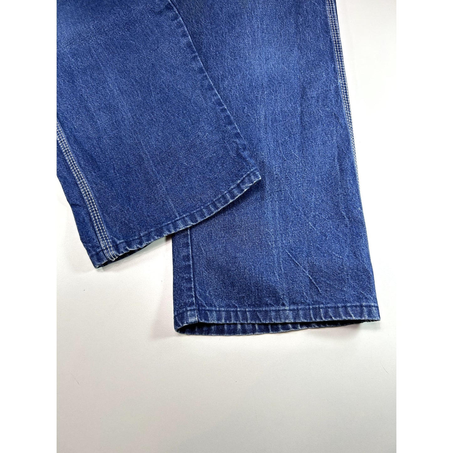 Vintage Dickies Dark Wash Denim Workwear Carpenter Pants Size 34 Blue