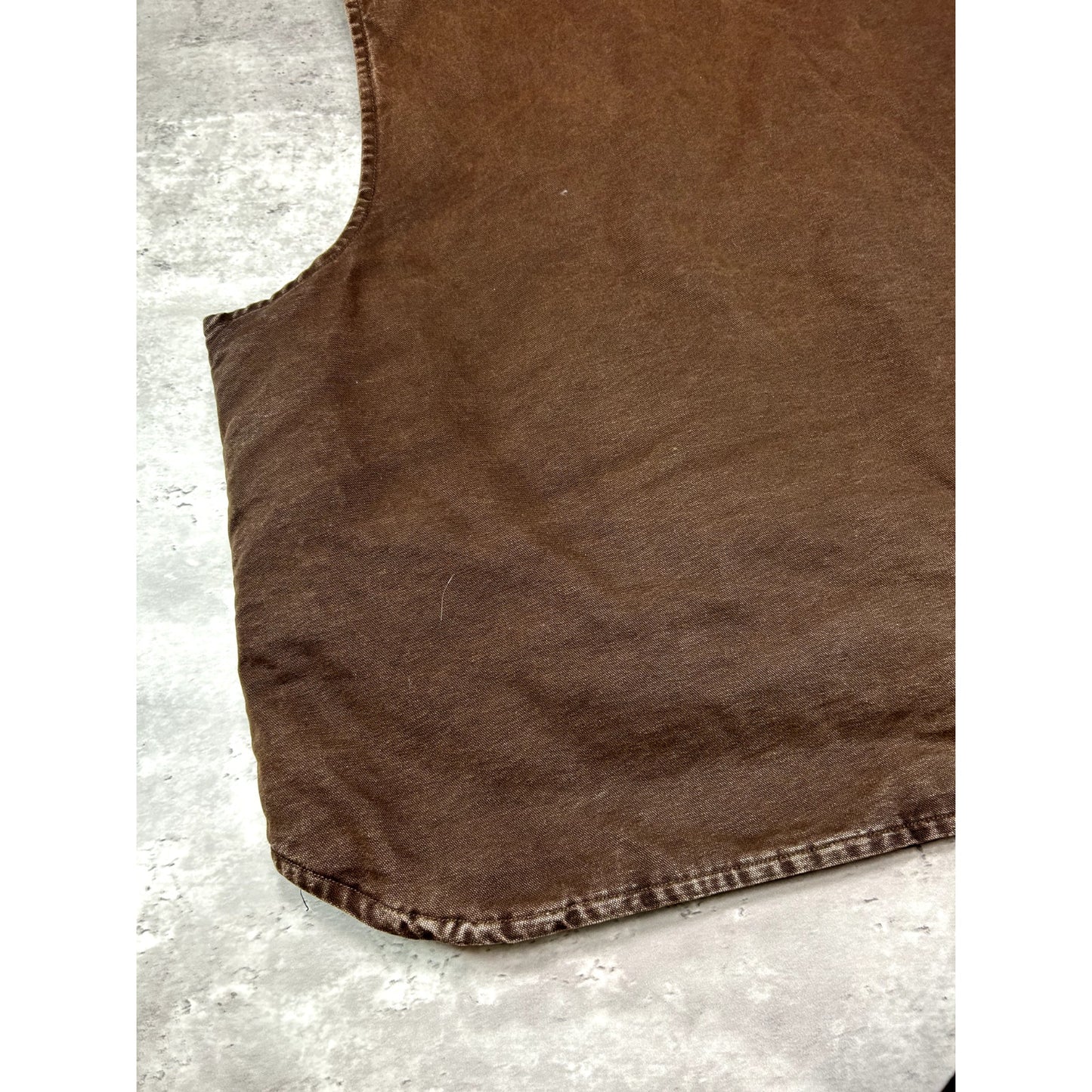 Vintage Carhartt Quilted Lined Canvas Workwear Vest Size XXL Brown
