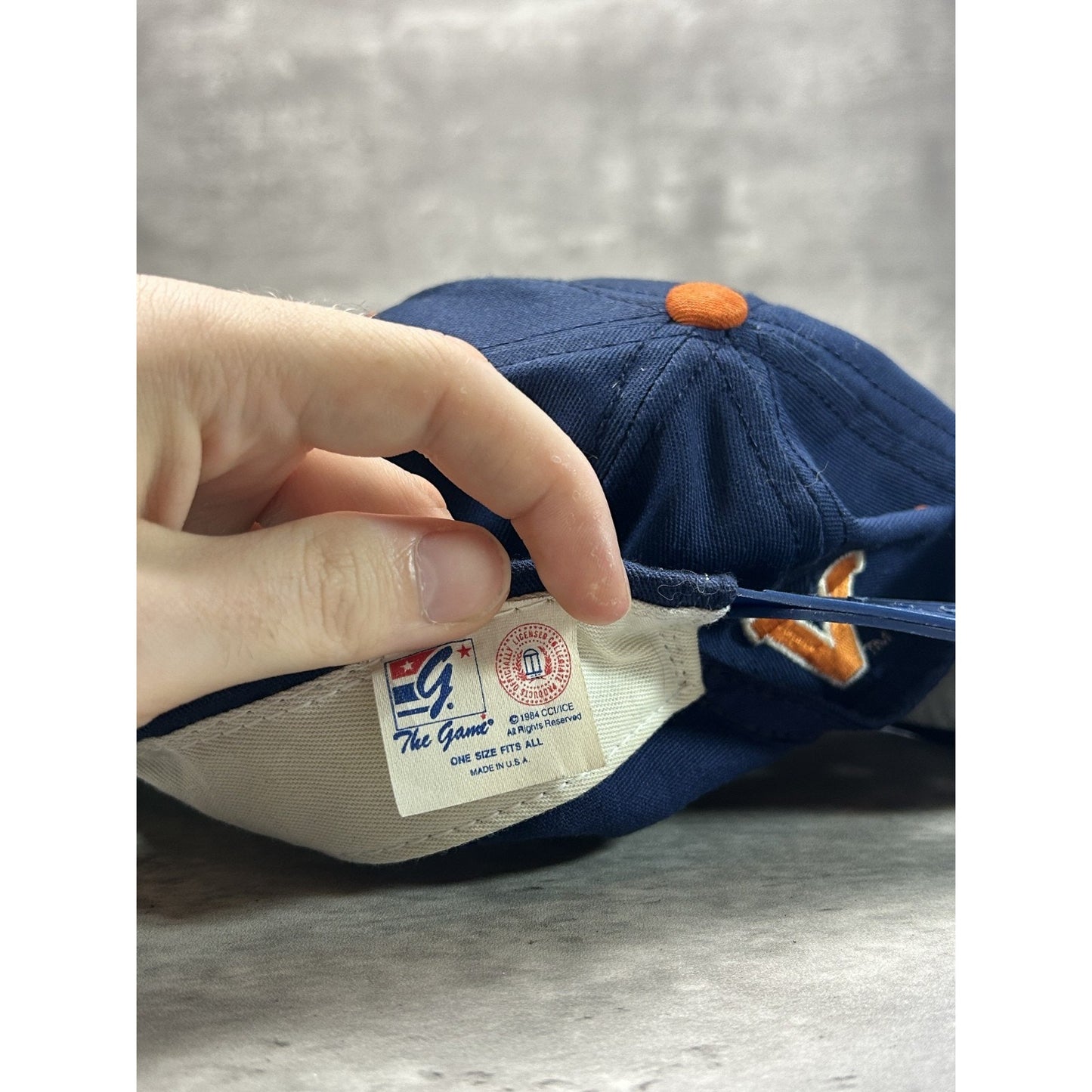 Vintage 90s Virginia Cavaliers NCAA Embroidered Spellout Snapback Hat OSFA