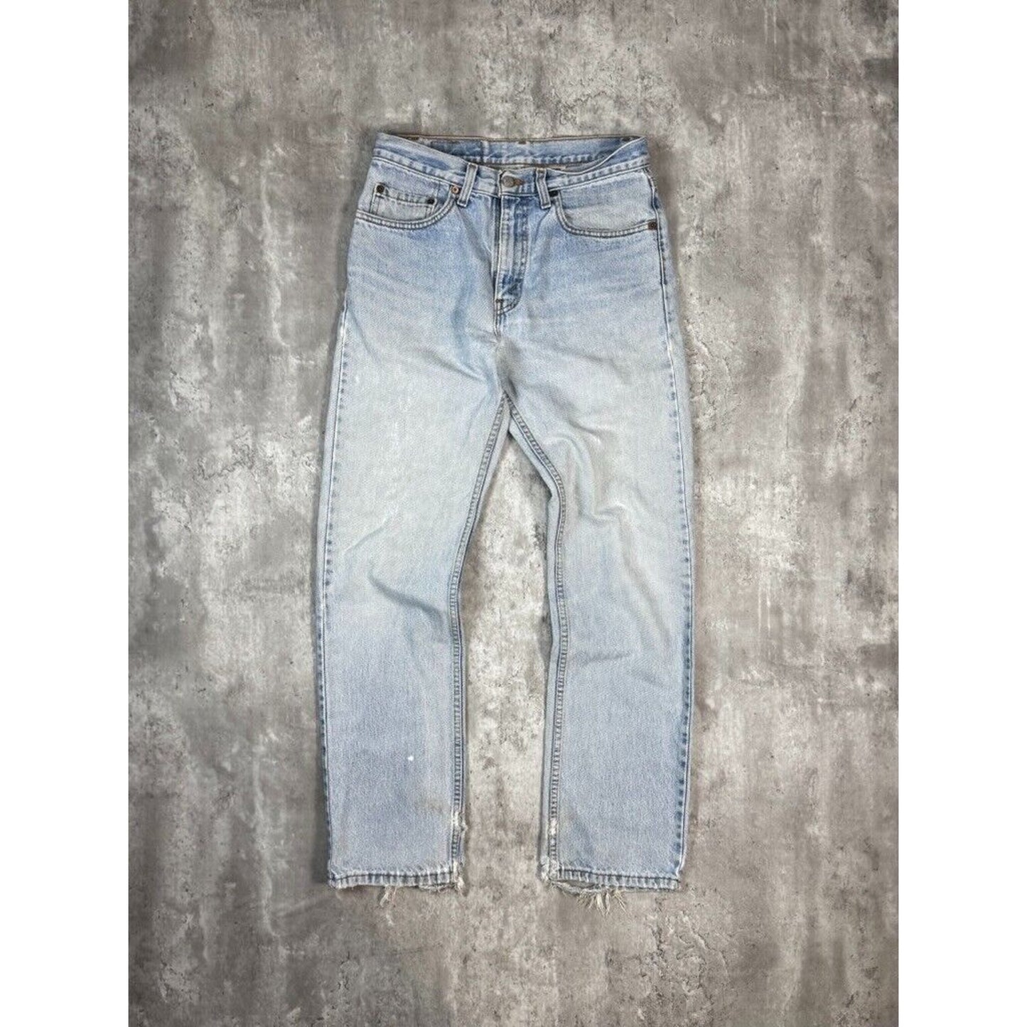Vintage 90s Levis 505 Red Tab Light Wash Denim Pants Size 31W Blue