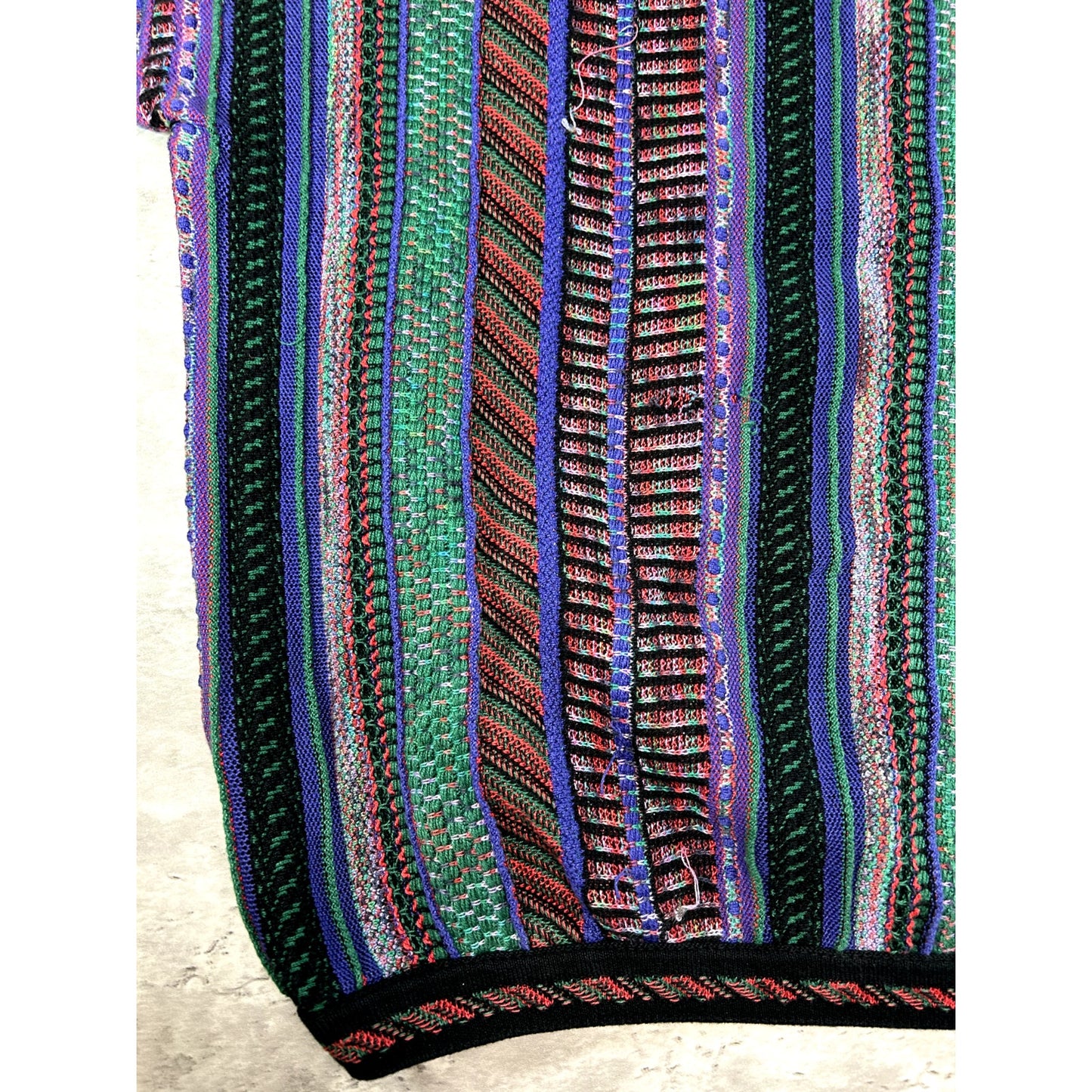 Vintage 90s Tundra Abstract 3D Print Pullover Ribbed Knit Sweater Size 4XL