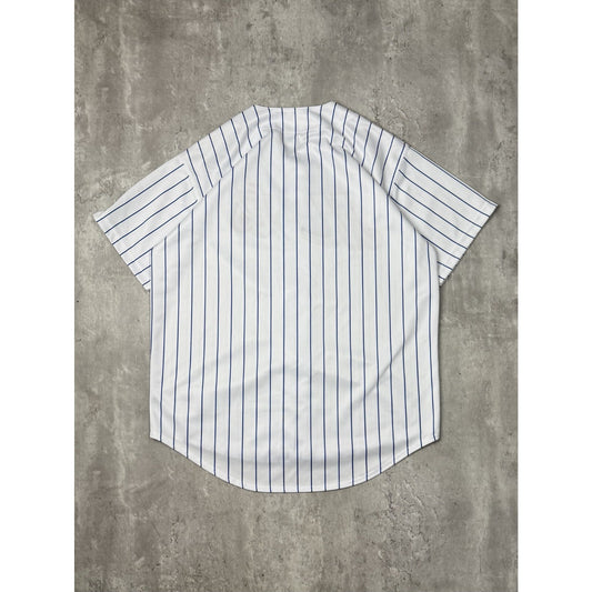 Vintage New York Mets MLB Pinstripe Majestic Baseball Jersey Size Large