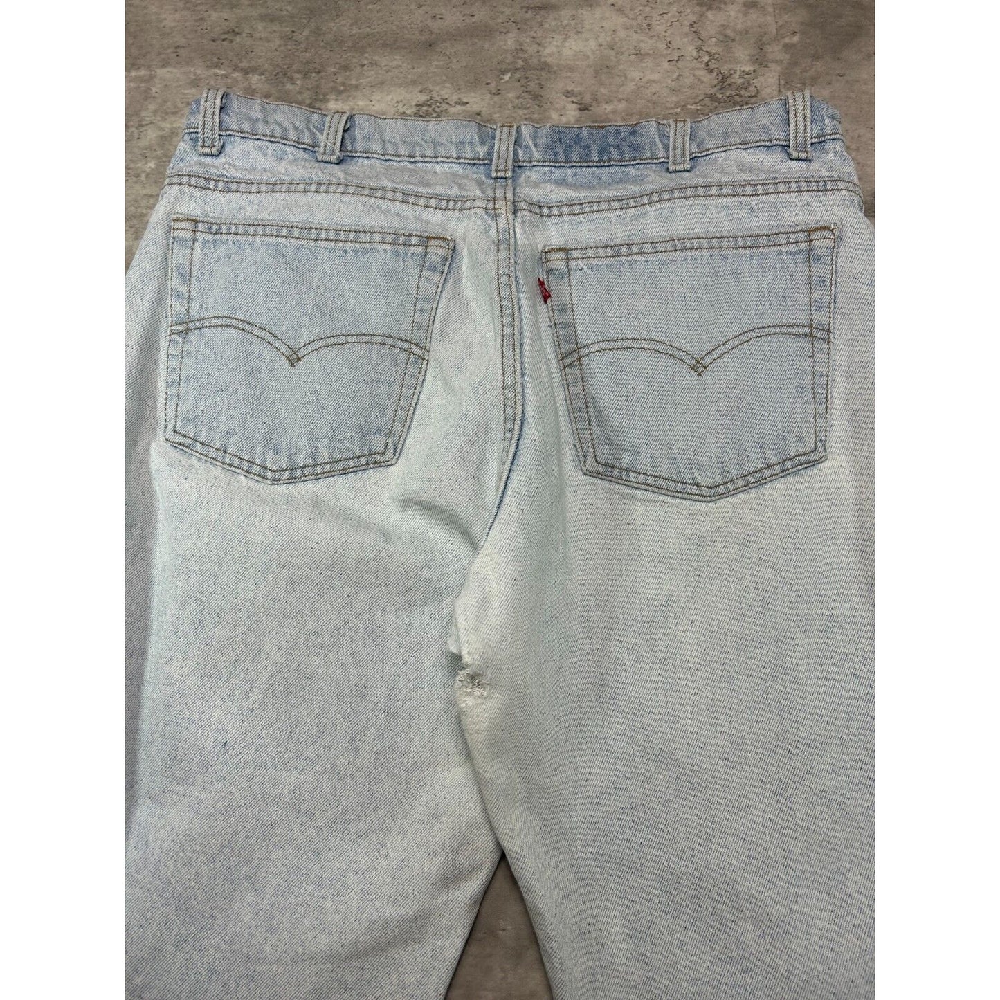 Vintage 90s Levis Red Tab Light Wash Loose Fit Denim Pants Size 38 Blue