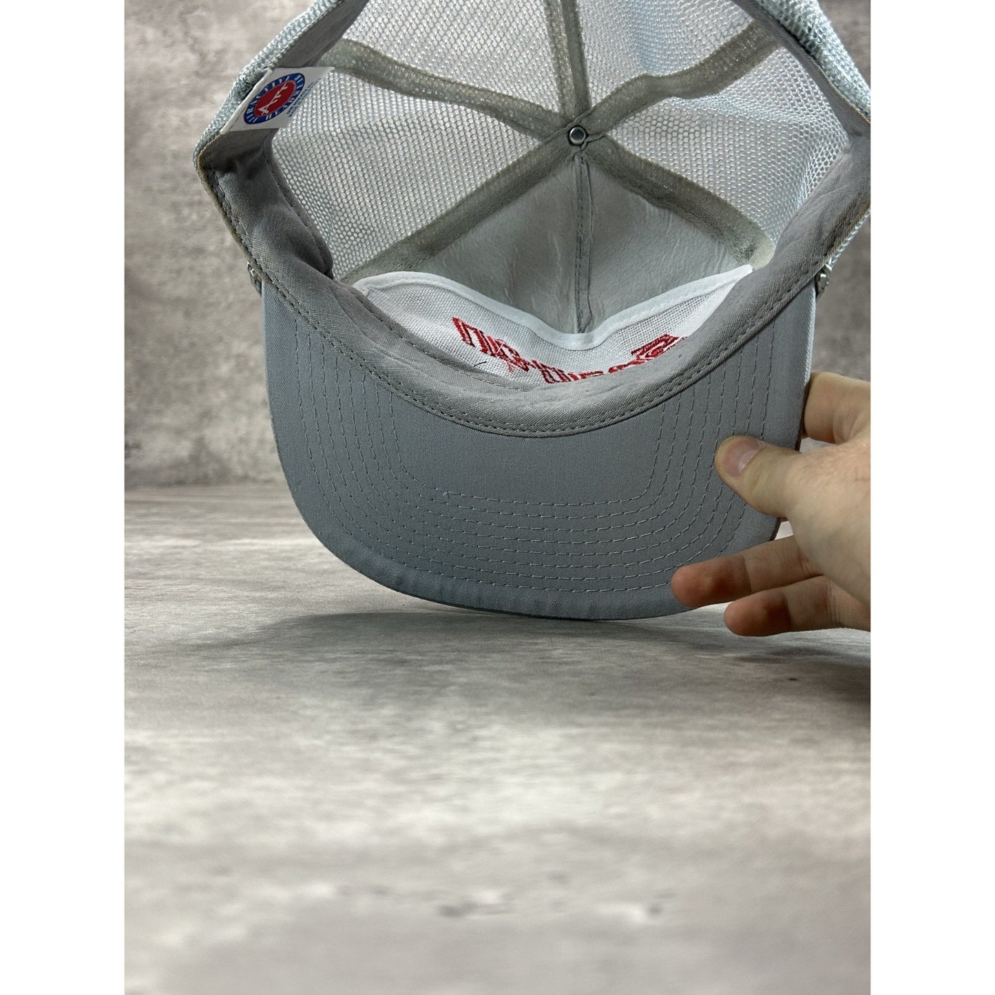 Vintage 90s Snap On Racing Embroidered Spellout Trucker Snapback Hat OSFA