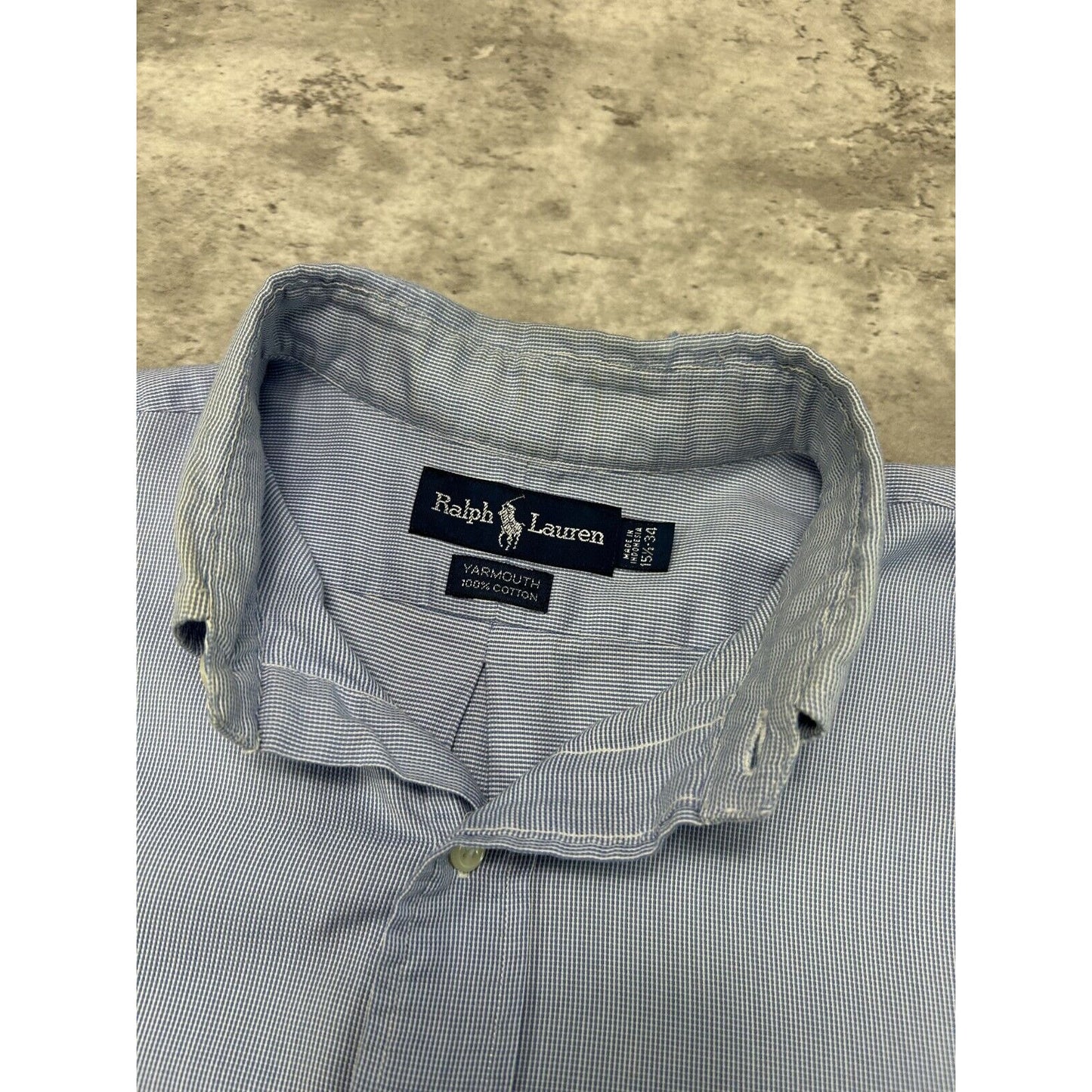 Vintage Polo Ralph Lauren Embroidered Pony Long Sleeve Button Up Shirt Size XL