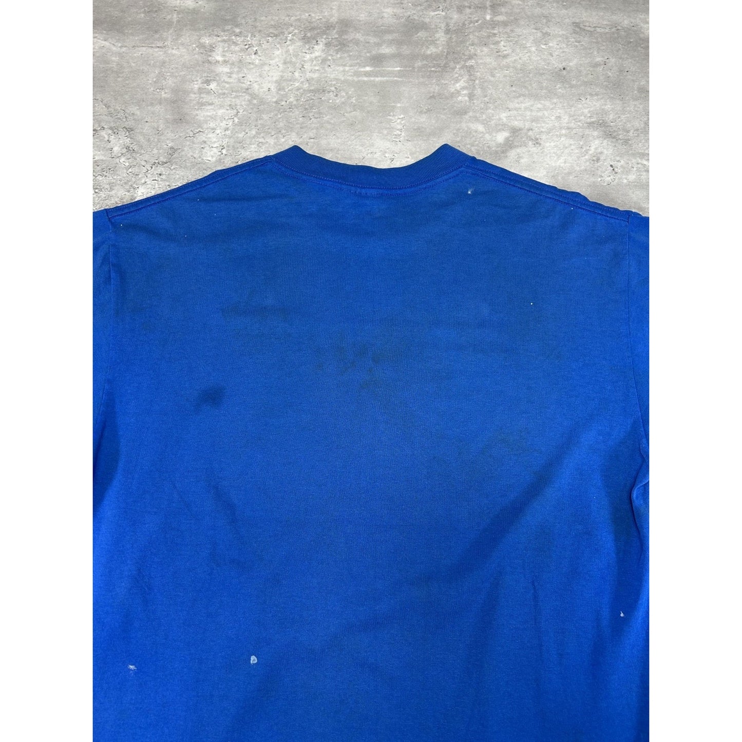 Vintage 1991 Beach Party Cartoon Graphic Distressed T-Shirt Size XL Blue