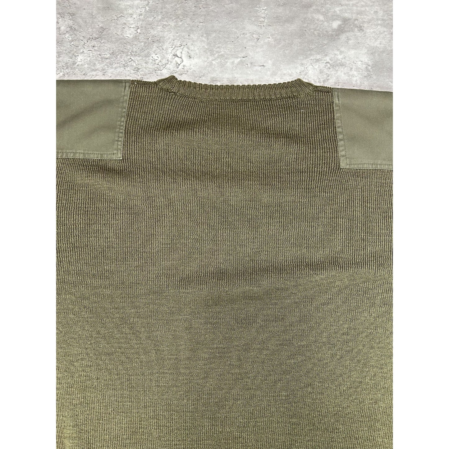 Vintage 80s/90s US Military Pullover Knit Sweater Size XL Green