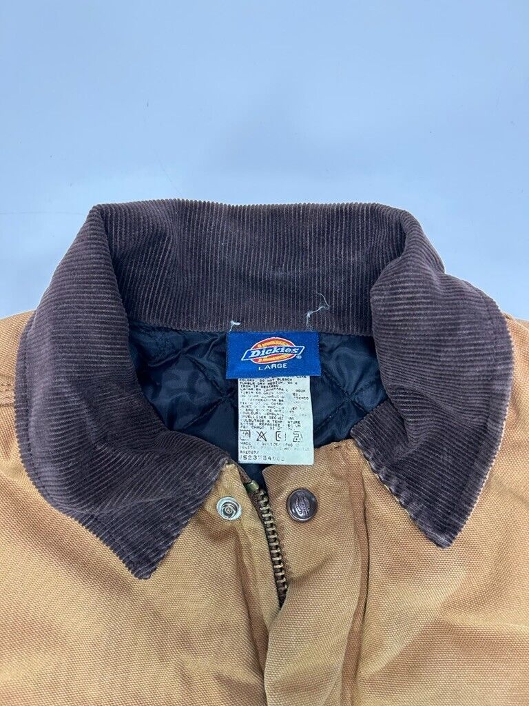 Vintage Dickies Quilted Lined Canvas Workwear Chore Jacket Size Large