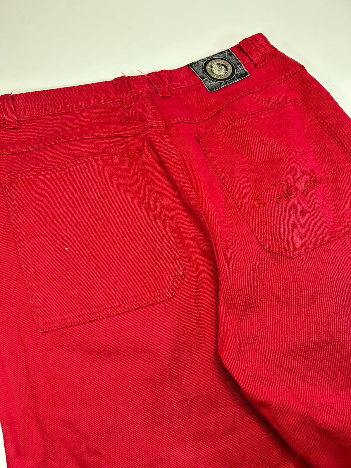 Vintage Rob Blue Canvas Workwear Style Double Knee Pants Size 37W