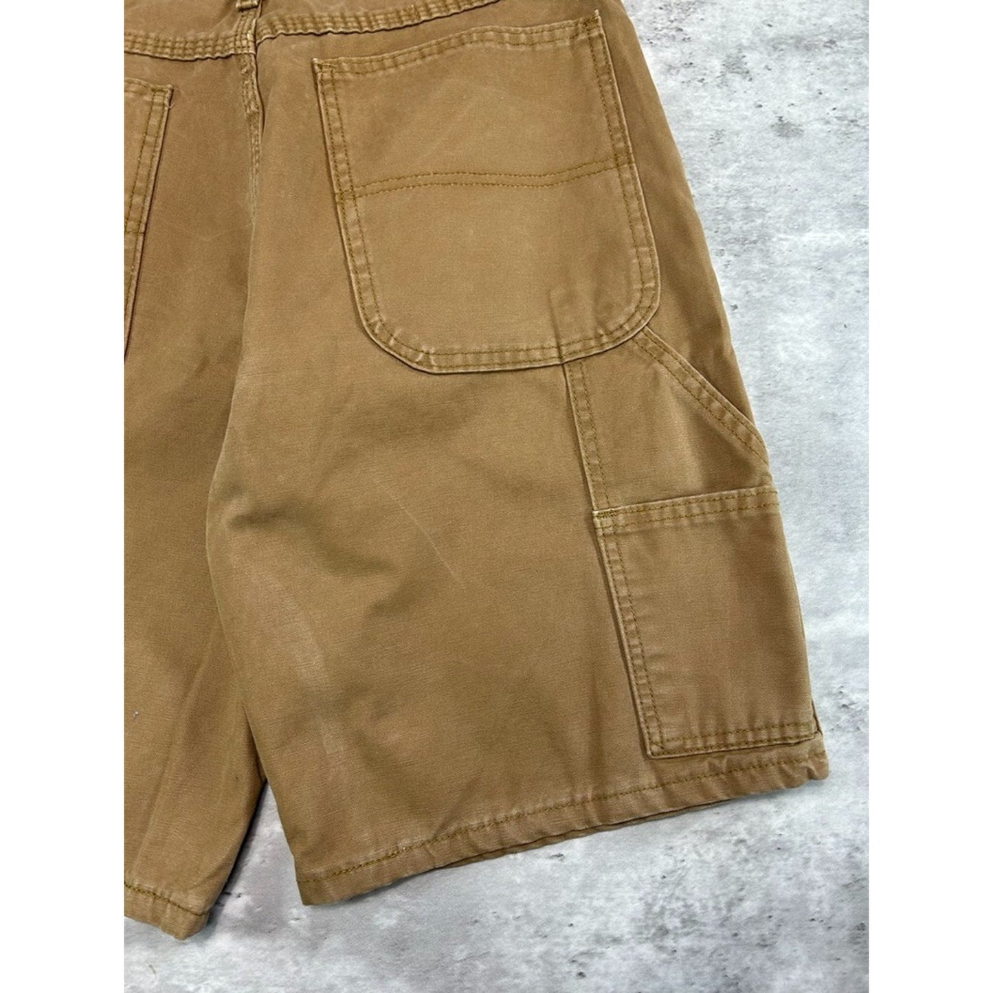 Vintage Rustler Canvas Workwear Carpenter Shorts Size 31 Beige