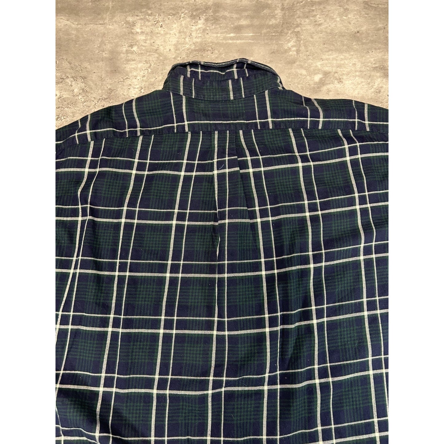 VTG Polo Ralph Lauren Plaid Reworked Cropped Long Sleeve Button Up Shirt Sz XXL