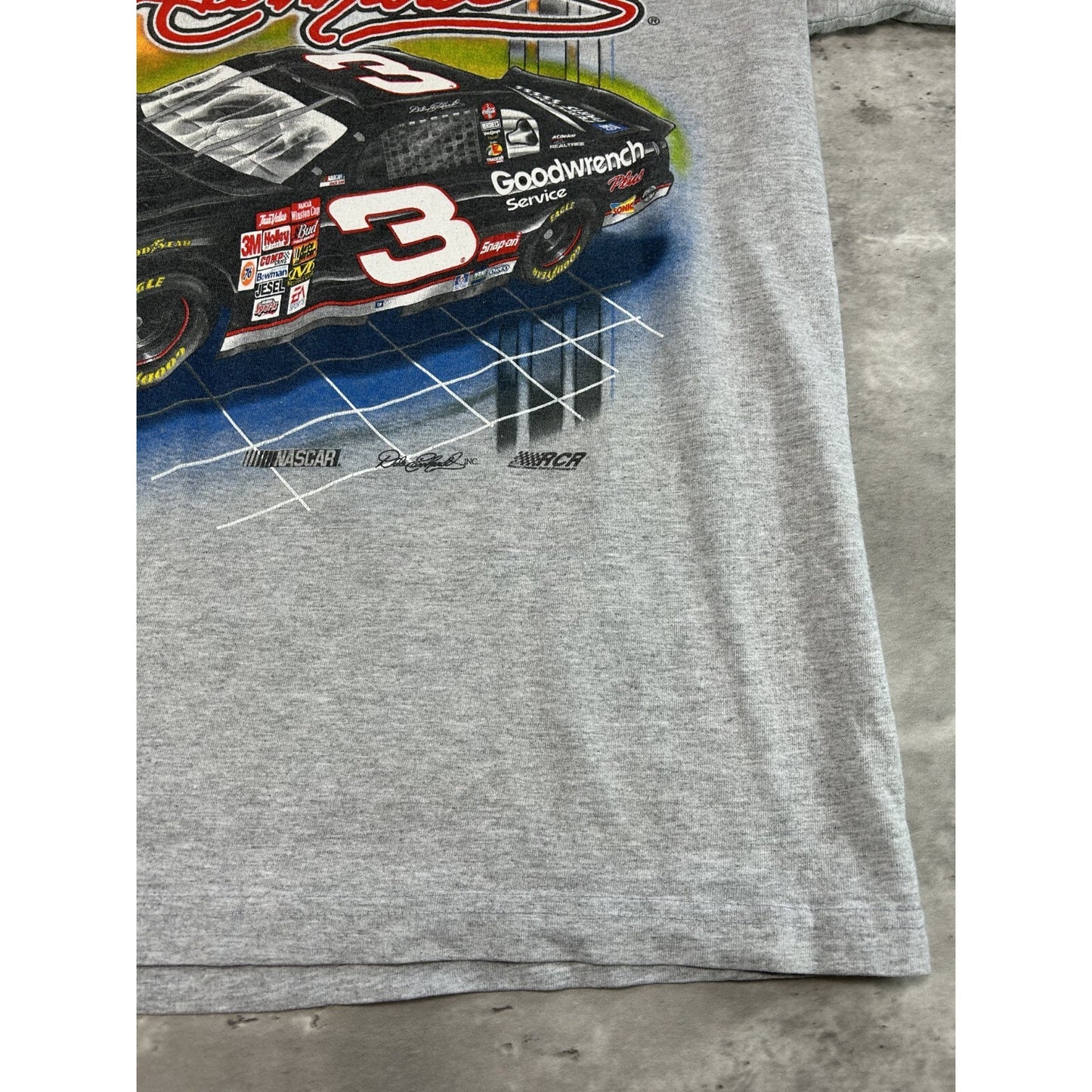 Vintage Dale Earnhardt #3 Nascar Big Graphic Long Sleeve T-Shirt Size Medium