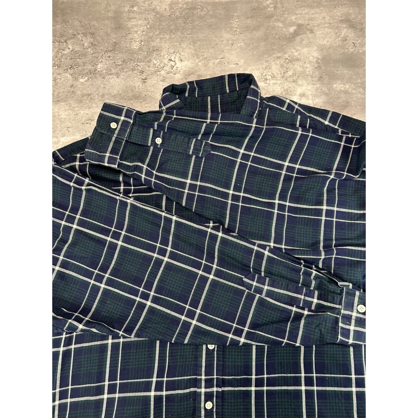 VTG Polo Ralph Lauren Plaid Reworked Cropped Long Sleeve Button Up Shirt Sz XXL
