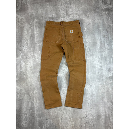 Carhartt Straight Fit Canvas Workwear Carpenter Pants Size 32 Beige