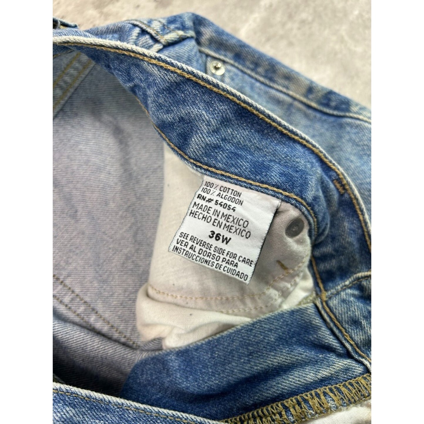 Vintage Bugle Boys Jeans Medium Wash Denim Shorts Size 35 Blue