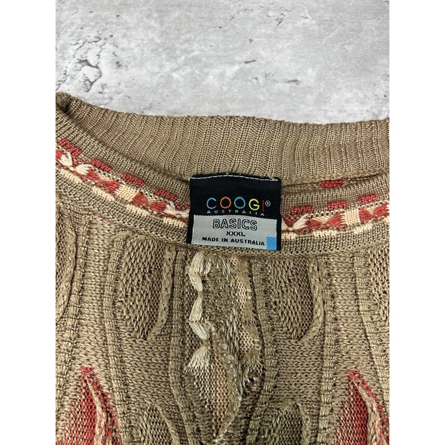Vintage 90s Coogi Australia 3D Print Pullover Knit Sweater Size 3XL