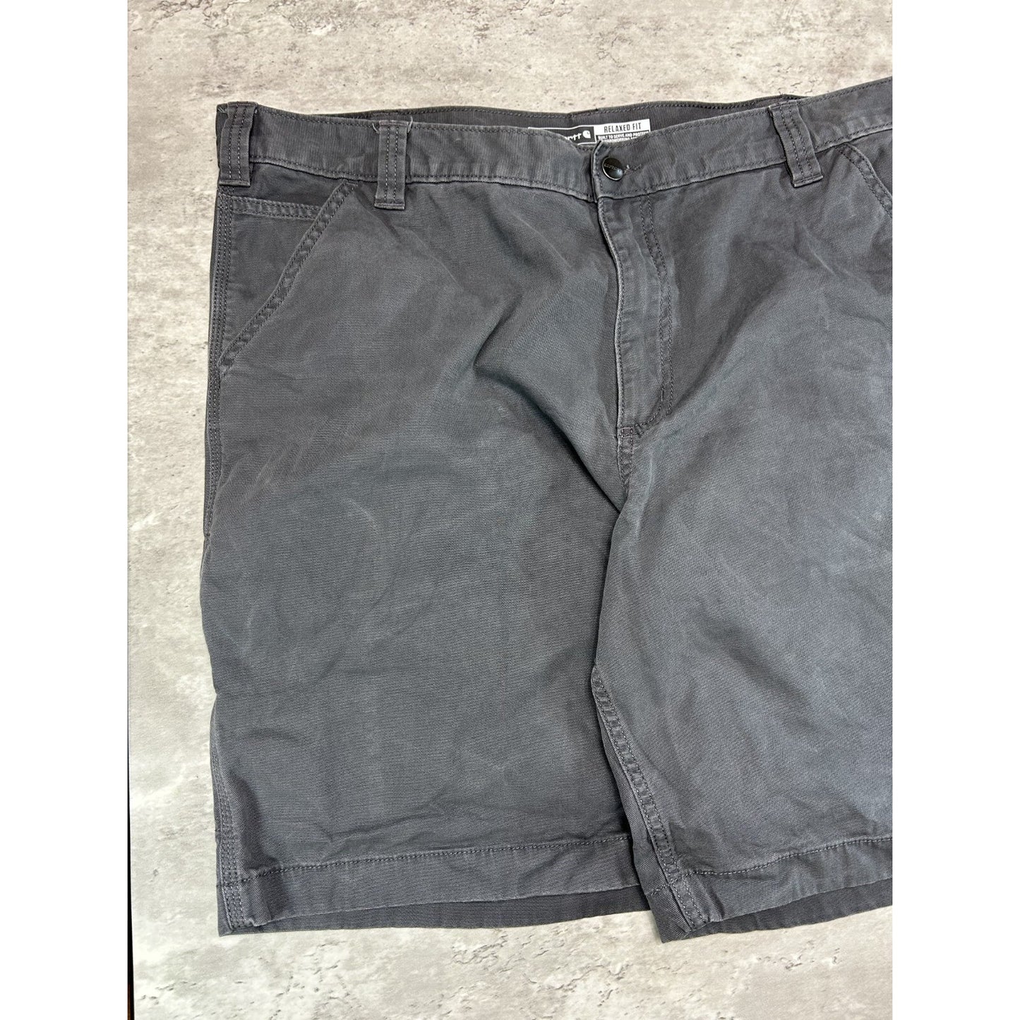 Carhartt Relaxed Fit Canvas Workwear Five Pocket Shorts Size 40 Gray