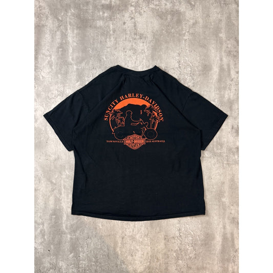 Vintage Harley Davidson Australia Kangaroo Sunset Graphic T-Shirt Size 2XL