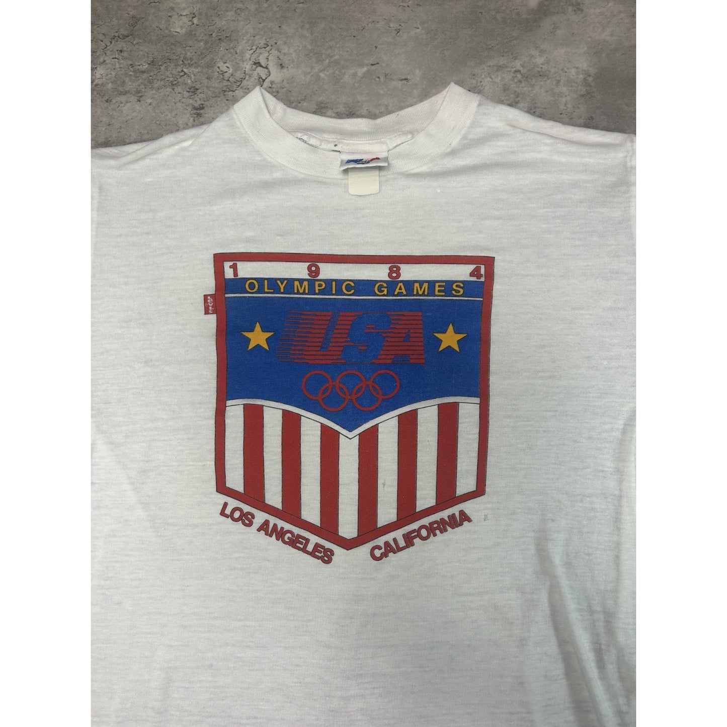 Vintage 1984 Olympic Games Team USA Graphic Long Sleeve T-Shirt Size Medium