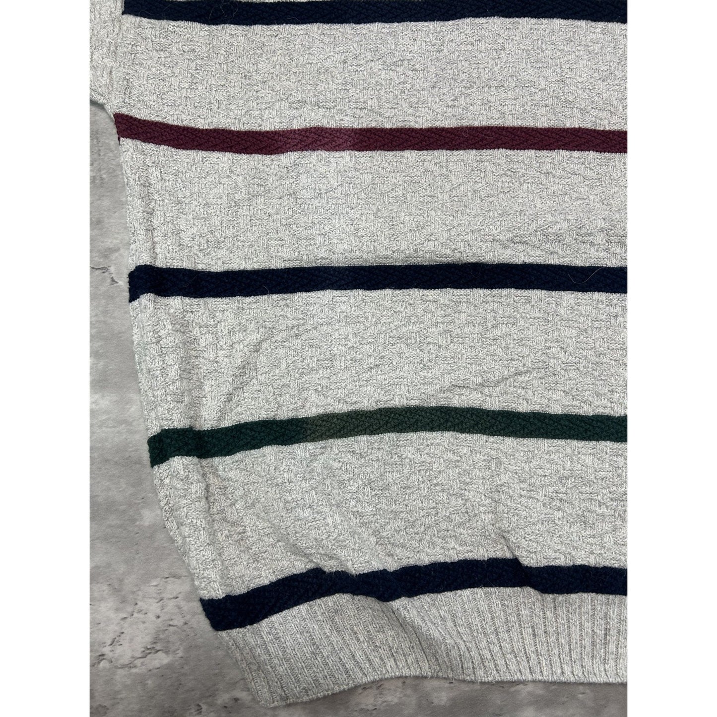 Vintage Cape Isle Knitters Striped Pullover Knit Sweater Size XL