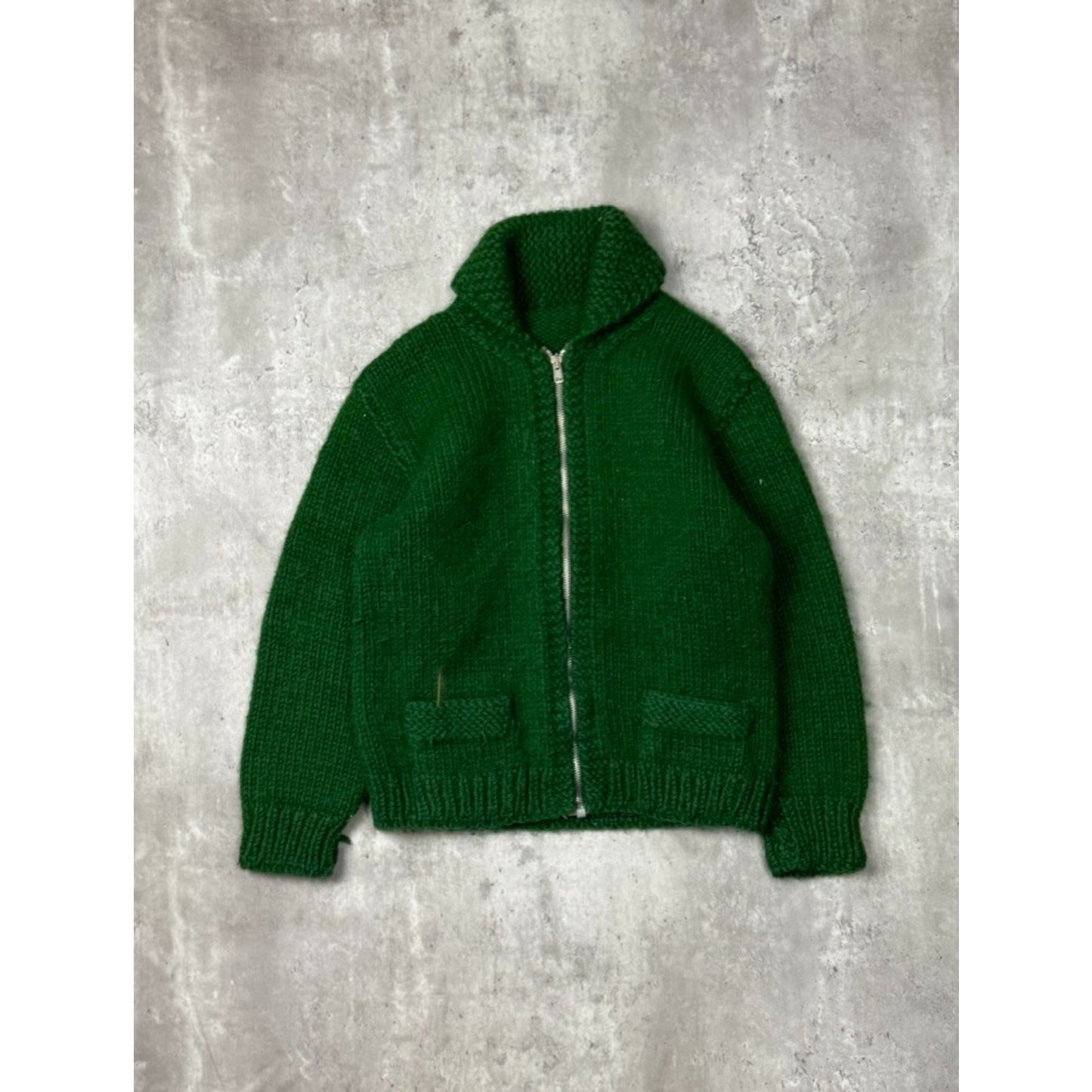 Vintage 70s/80s Boy Scouts Of Canada Full Zip Cowichan Knit Sweater Size S YOUTH