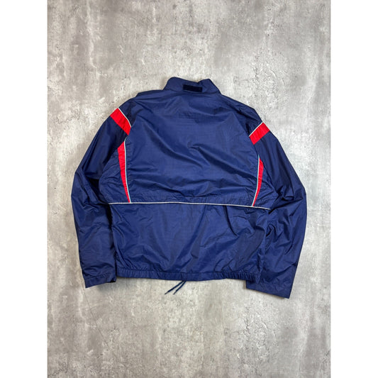 Vintage 90s Asics Gore-Tex Nylon Full Zip Windbreaker Jacket Size Medium Blue