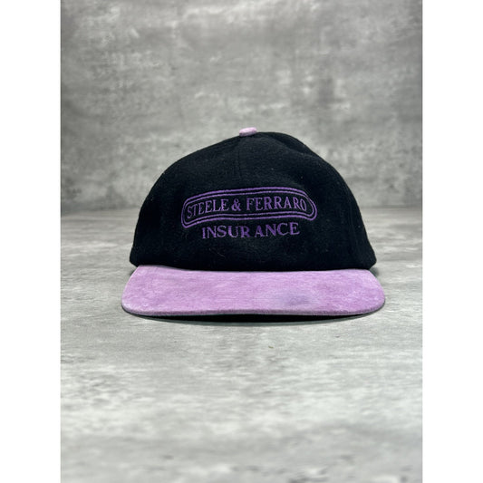 Vintage Steele & Ferraro Insurance Embroidered Spellout Strapback Hat OSFA