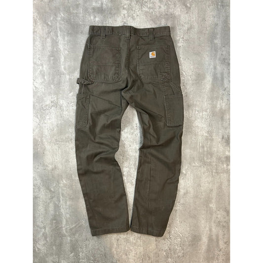 Vintage Carhartt Canvas Workwear Carpenter Pants Size 32 Brown