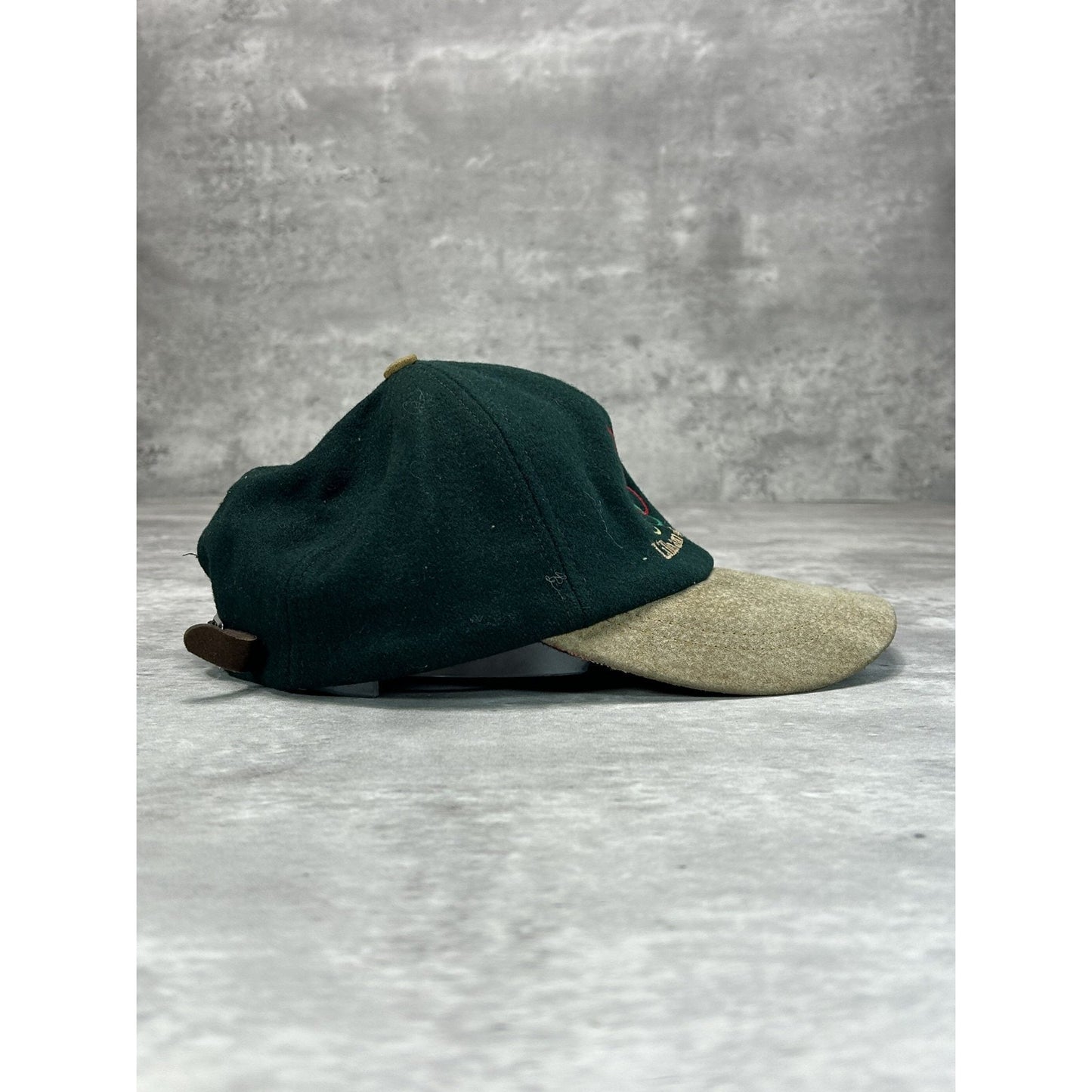 Vintage 1994 Lillehammer Olympics Embroidered Logo Strapback Hat OSFA Green