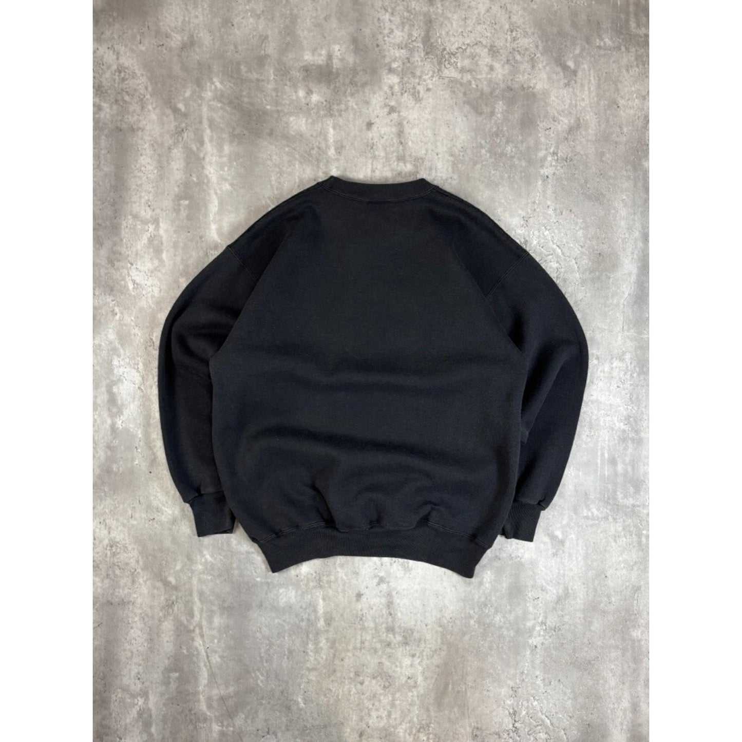 Vintage 90s Hanes Blank Pullover Crewneck Sweatshirt Size Large Black