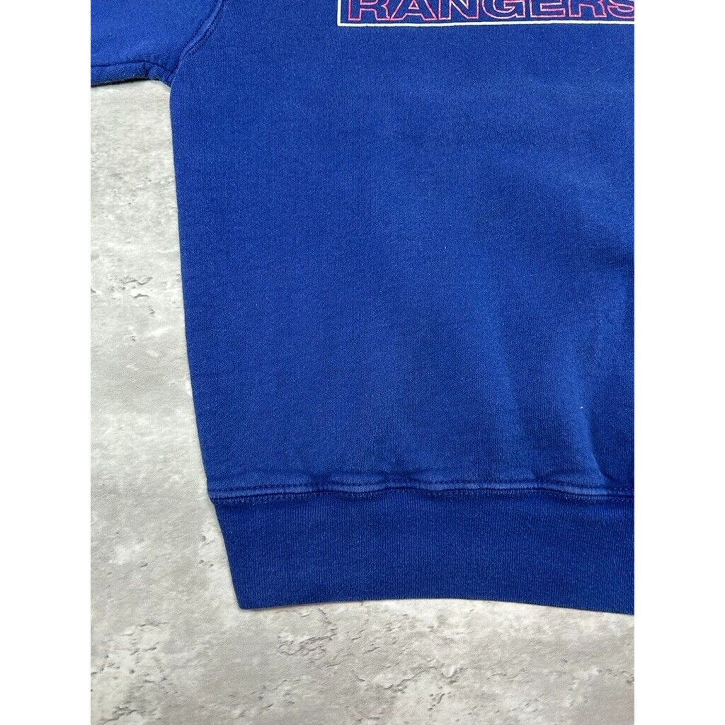 Vintage 90s New York Rangers NHL Graphic Spell Out Hockey Sweatshirt Size Medium