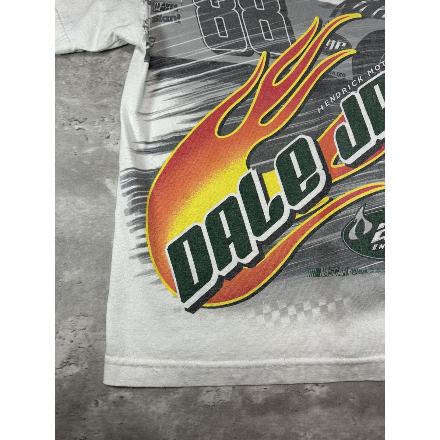 VTG Dale Earnhardt Jr Amp Racing Nascar All Over Print T-Shirt Sz YOUTH Medium