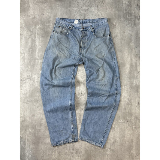 VTG 90s Levis Silver Tab Light Wash Denim Workwear Style Carpenter Pants Size 36