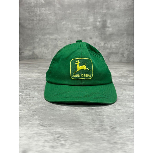 Vintage John Deere Tractors Embroidered Logo Snapback Hat OSFA YOUTH Green