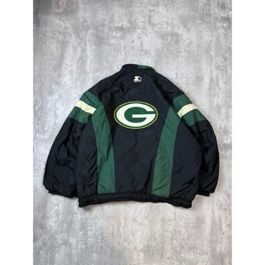Vintage 90s Green Bay Packers NFL Embroidered Logo Starter Jacket Size 2XL