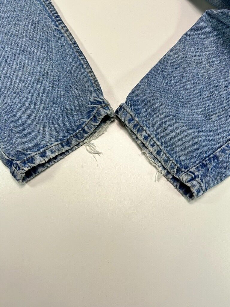 Vintage 90s Carhartt Light Wash Denim Workwear Pants Size 35